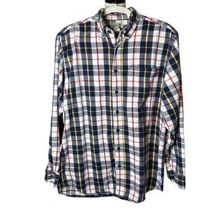 L.L. Bean Plaid Flannel Shirt Men's M Tall | Classic Cotton Button Down Normcore